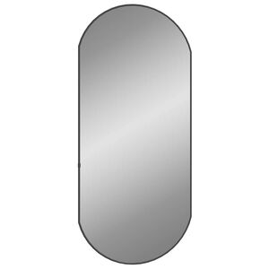 vidaXL Wall Mirror Black 90x40 cm Oval