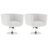 vidaXL Bar Chairs 2 pcs White Faux Leather