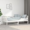 vidaXL Day Bed without Mattress White Solid Wood Pine 90x190 cm Single