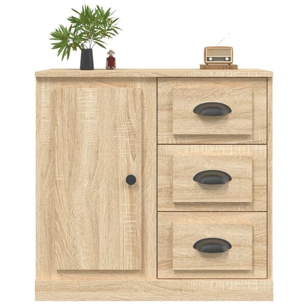 vidaXL Sideboard Sonoma Oak 70x35.5x67.5 cm Engineered Wood