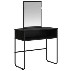 vidaXL Dressing Table Black Oak 81 x 40 x 131 cm Engineered Wood