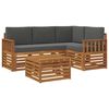 vidaXL Outdoor Sofa Set 5 pcs Natural and Anthracite Polyester