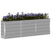 vidaXL Planter Light Grey 240 x 40 x 75 cm Steel