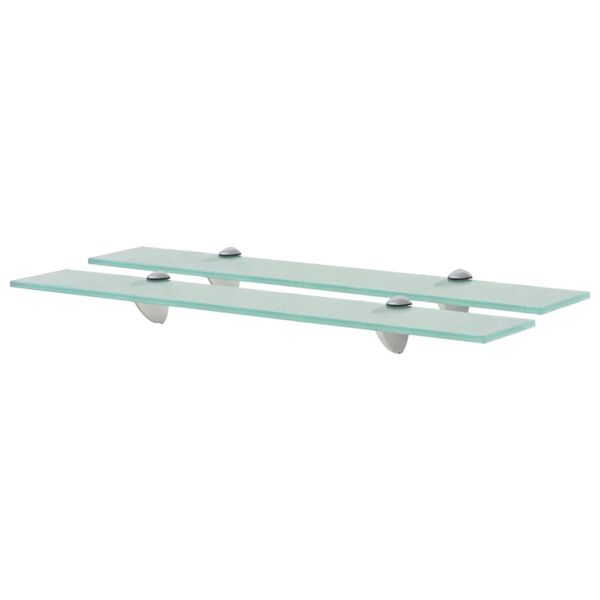 vidaXL Floating Shelves 2 pcs Glass 60x20 cm 8 mm