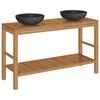 vidaXL Vanity Cabinet With Sink | Teak | Solid Teak Wood | Large
