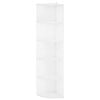 vidaXL Corner Shelf 5-Tier 41.5 x 41.5 x 178 cm Engineered Wood White