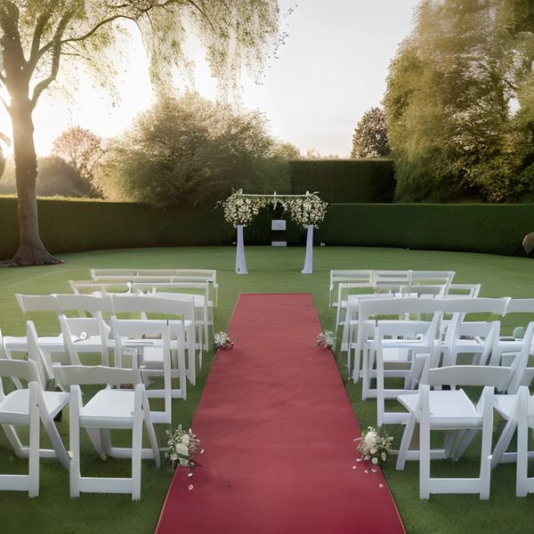 vidaXL Exhibition Carpet Plain 1x12 m Red