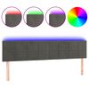 vidaXL LED Headboard Dark Grey 160x5x78/88 cm Velvet