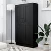 vidaXL Book Cabinet Black 82.5x30.5x150 cm Engineered Wood