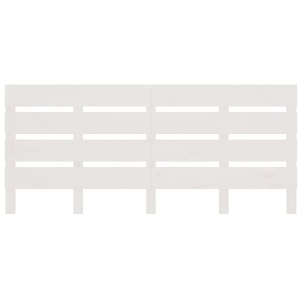 vidaXL Headboard White 150x3x80 cm Solid Wood Pine
