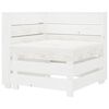 vidaXL Garden Pallet Corner Sofa White Wood