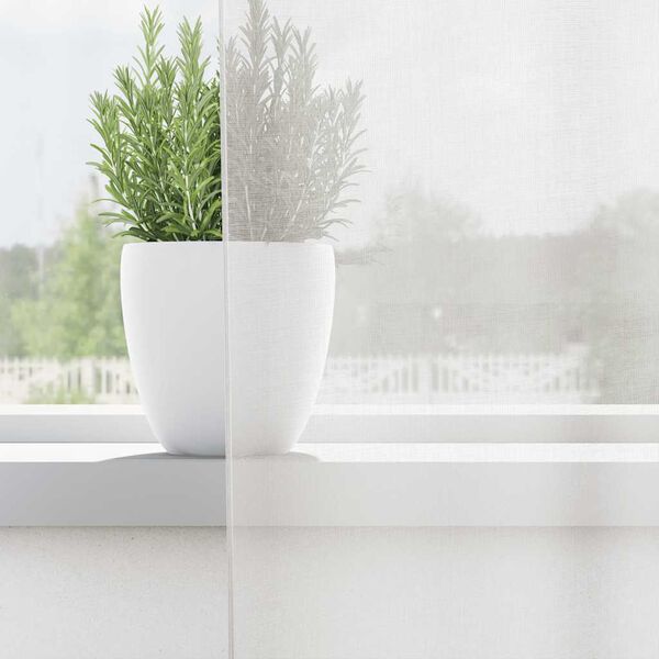 vidaXL Voile Curtains with Rod Pockets 2 pcs White