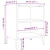 vidaXL Bed Cabinets with Metal Legs 2 pcs Grey 40x30x50 cm