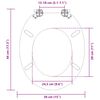 vidaXL WC Toilet Seats with Soft Close Lid 2 pcs MDF Beach Design