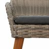 vidaXL Garden Chair 2 pcs Black 55 x 62.5 x 82cm Poly Rattan