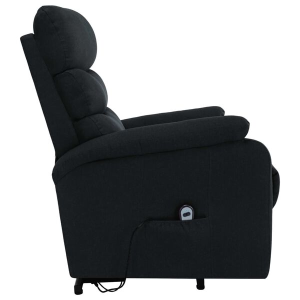 vidaXL Stand up Massage Chair Black Fabric