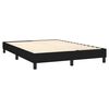 vidaXL Box Spring Bed with Mattress Black 153x203 cm Queen Size Fabric