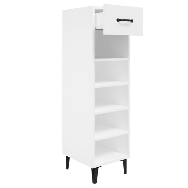 vidaXL Shoe Cabinet White 30x35x105 cm Engineered Wood