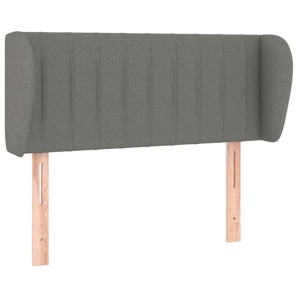 vidaXL Headboard with Ears Dark Grey 103 cm Fabric