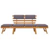 vidaXL 2-in-1 Garden Daybed with Cushion 190 cm Solid Acacia Wood