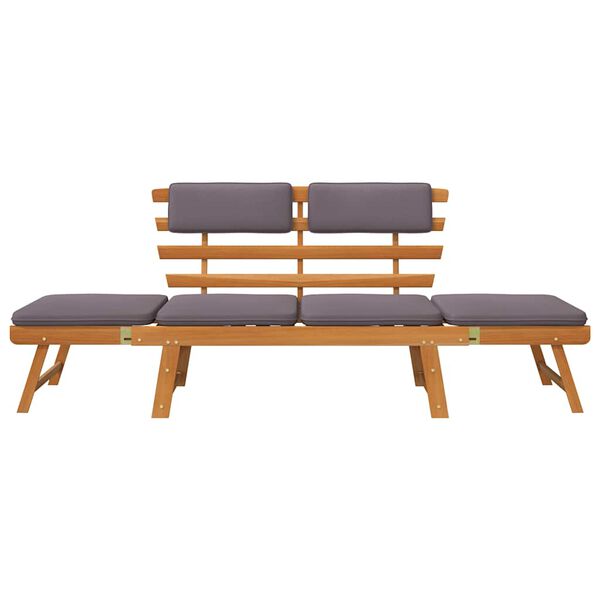 vidaXL 2-in-1 Garden Daybed with Cushion 190 cm Solid Acacia Wood