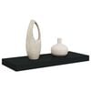 vidaXL Floating Wall Shelf Black 60x23.5x3.8 cm MDF