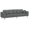 vidaXL Sofa Dark Grey 250 x 77 x 76 cm Fabric