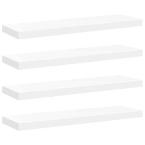 vidaXL Floating Wall Shelves 4 pcs White 80x23,5x3,8 cm MDF