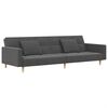 vidaXL 2-Seater Sofa Bed with Two Pillows Light Grey Fabric