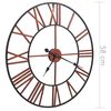 vidaXL Wall Clock Metal 58 cm Red