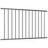 vidaXL Fence Panel Powder-coated Steel 1.7x1.17 m Black