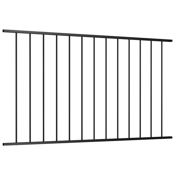 vidaXL Fence Panel Powder-coated Steel 1.7x1.17 m Black