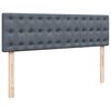 vidaXL Ottoman Bed with Mattress Dark Grey Double Velvet