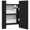 vidaXL LED Bathroom Mirror Cabinet Black 40x12x45 cm Acrylic