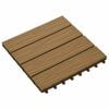 vidaXL Decking Tile 3D Design 11 pcs Teak 30 x 30 cm WPC