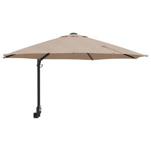 vidaXL Garden Parasol Taupe and Black 248 x 248 x 148 cm