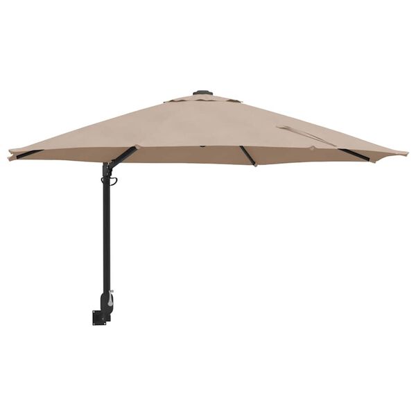 vidaXL Garden Parasol Taupe and Black 248 x 248 x 148 cm