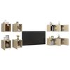 vidaXL Wall Mounted TV Cabinets 8 pcs Sonoma Oak 30.5x30x30 cm