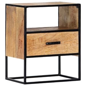 vidaXL Nightstand | Brown and Black
