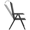 vidaXL Folding Garden Chairs 6 pcs Textilene Black