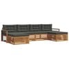 vidaXL Sofa Sets 6 pcs Natural and Anthracite Solid Acacia Wood