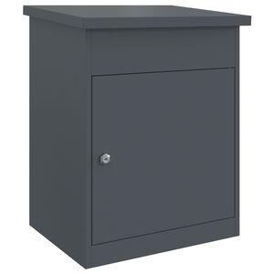 vidaXL Parcel Drop Box with Storage Anthracite 47.5 x 38 x 59 cm Steel