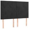 vidaXL LED Headboard Black 144 cm Velvet
