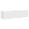 vidaXL TV Wall Cabinet 2 pcs White 60 x 31 x 29.5 cm Engineered Wood