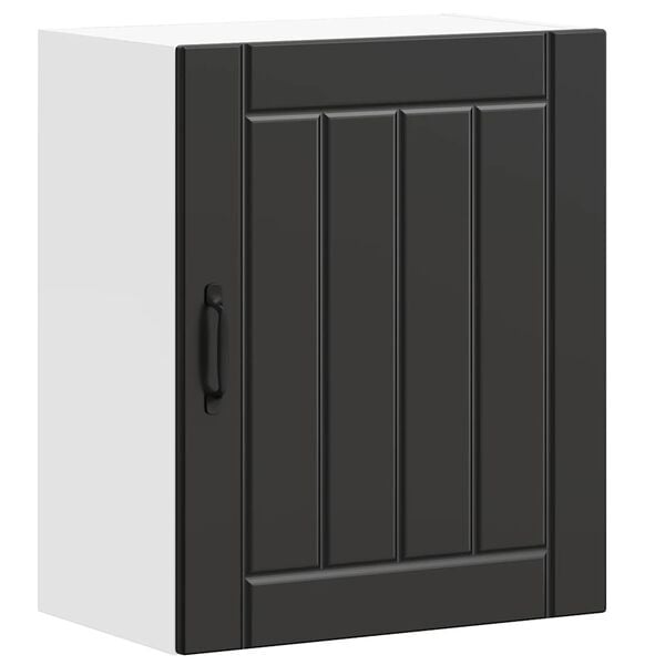vidaXL Kitchen Wall Cabinet Lucca Black Engineered Wood