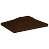 vidaXL 2-Tier Gazebo Top Cover 310 g/m&sup2; 4x3 m Brown
