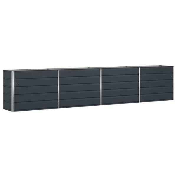 vidaXL Planter Anthracite 385 x 50 x 77 cm Galvanised Steel