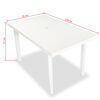 vidaXL 7 Piece Outdoor Dining Set Plastic White