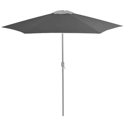vidaXL Replacement Fabric for Outdoor Parasol Anthracite 300 cm