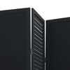 vidaXL Room Divider 6 Panels Black Solid Wood Paulownia